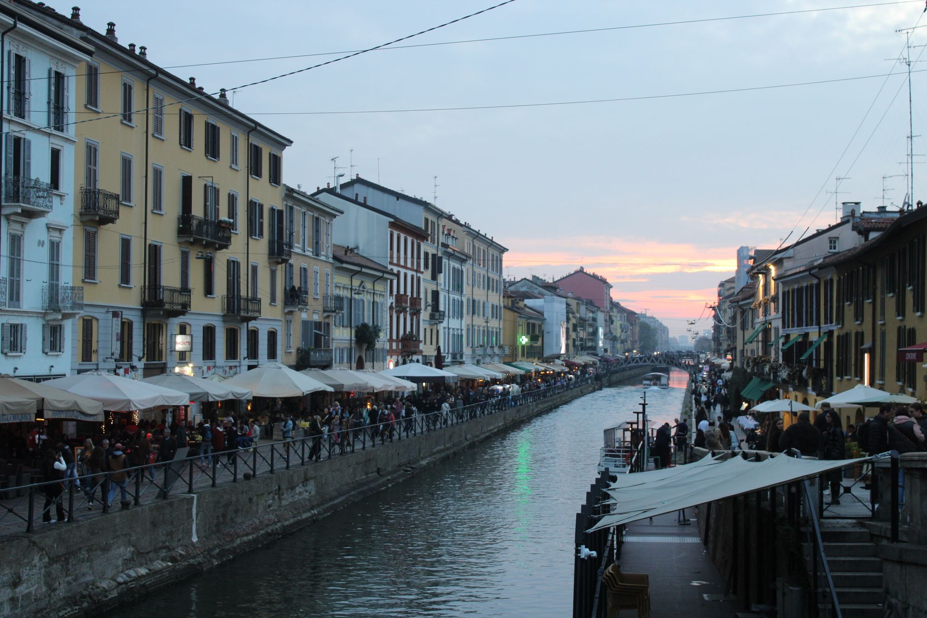 Indian students in Lombardy region Milan Italy Navigli canals and Politecnico di Milano campus